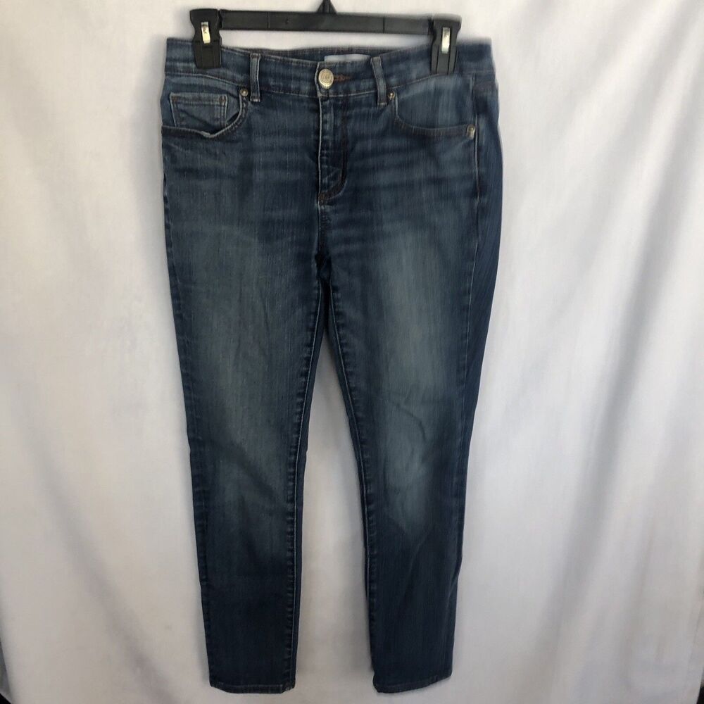 LOFT Women's Modern Skinny Blue Jeans, Mid-Rise, Med Wash, Size 28/6